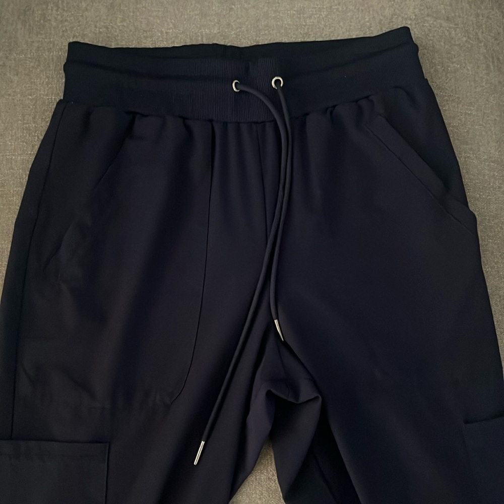 Navy blue jogger scrub pants